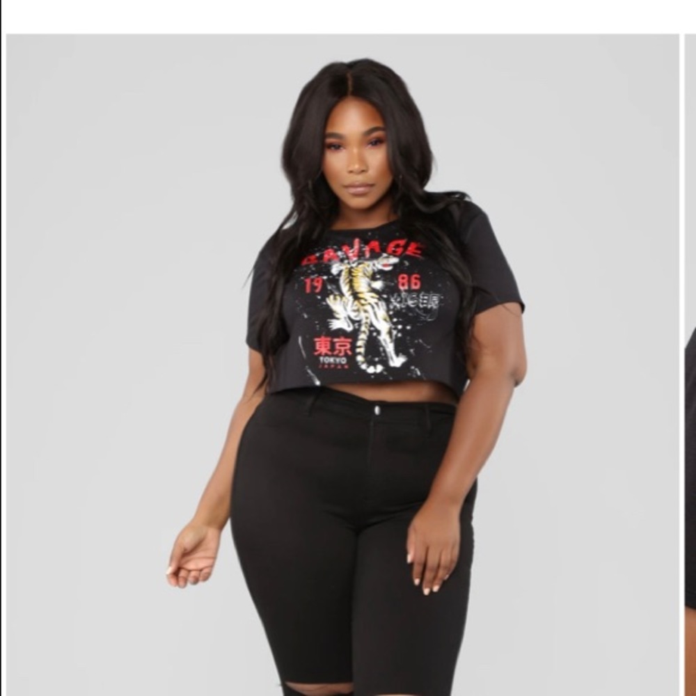 Black crop top new with tags